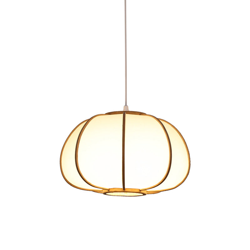 Handwoven Bamboo Pendant Light: Modern Single-Bulb Wood Fixture