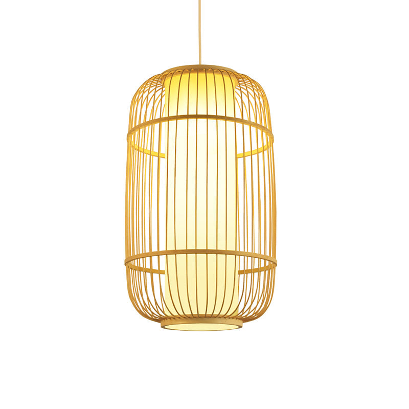 Bamboo Birdcage Pendant Light - Minimalist Design For Restaurants And Ceilings