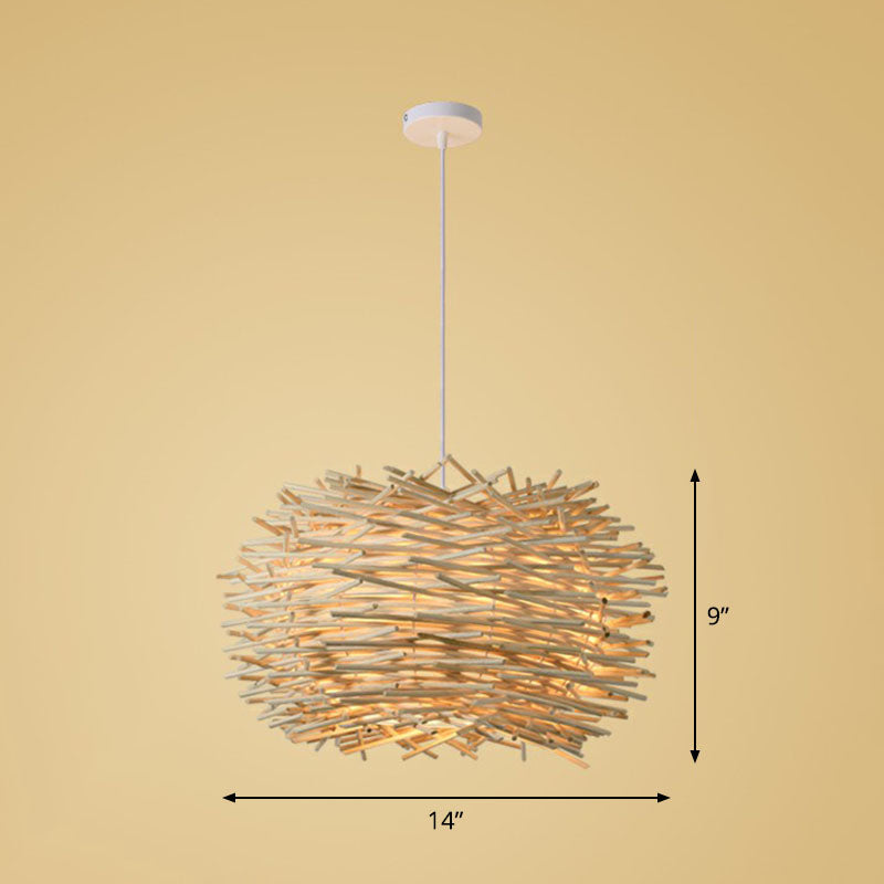 Bamboo Suspension Pendant Light: Handmade Simplicity In Wood