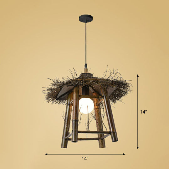 Bamboo Suspension Pendant Light: Handmade Simplicity In Wood