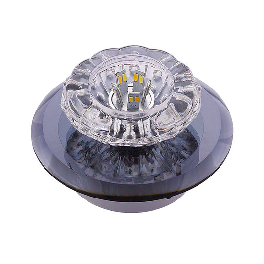 Contemporary Crystal LED Flush Mount Ceiling Light: Floral Flush Entryway Lighting