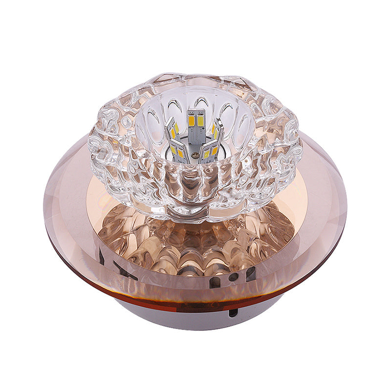 Crystal Simplicity LED Flush Mount Ceiling Light with Flower Corridor Design