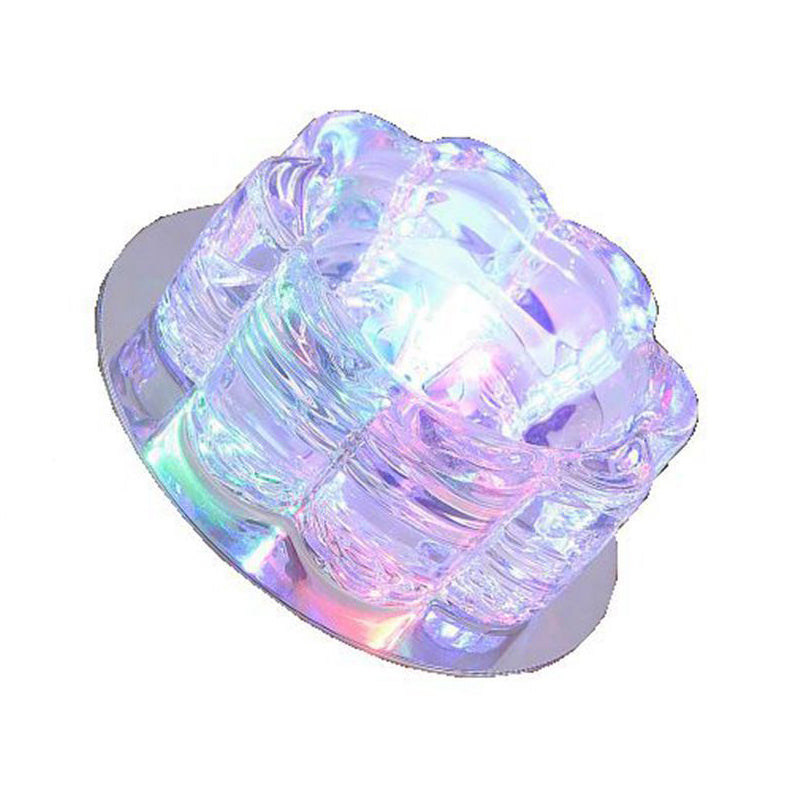 Contemporary Blossom Crystal Flush Ceiling Light - Clear LED Flush Mount Fixture