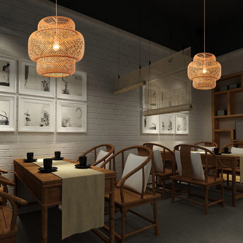 Bamboo Lantern Suspension Pendant Light - Simplicity At Its Best!