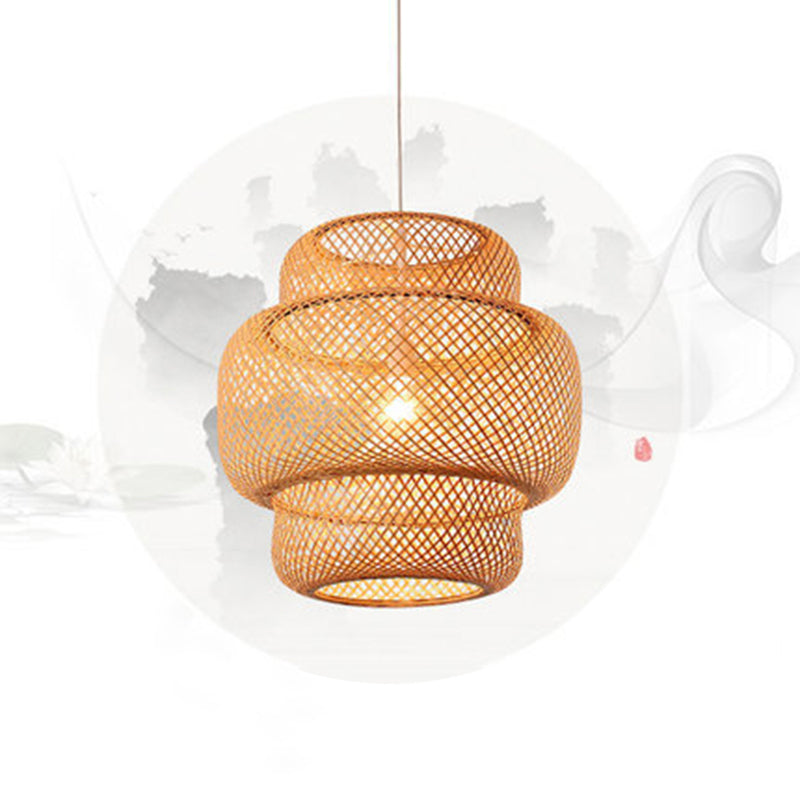 Bamboo Lantern Suspension Pendant Light - Simplicity At Its Best!