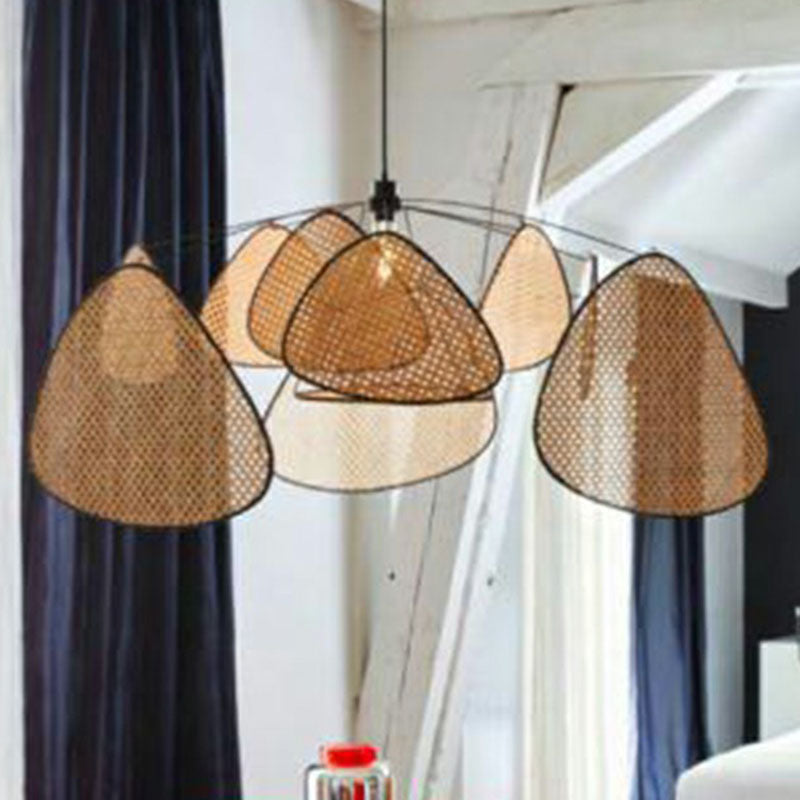 Sleek Handmade Rattan Pendant Ceiling Light - Chinese Inspired Perfect For Living Rooms