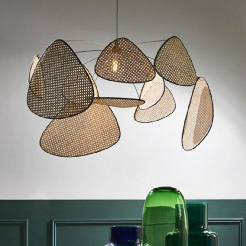 Sleek Handmade Rattan Pendant Ceiling Light - Chinese Inspired Perfect For Living Rooms