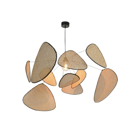 Sleek Handmade Rattan Pendant Ceiling Light - Chinese Inspired Perfect For Living Rooms