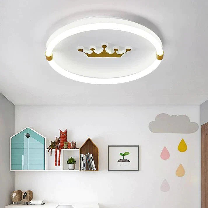 Nordic Warm Crown Master Bedroom LED Ceiling Lamp