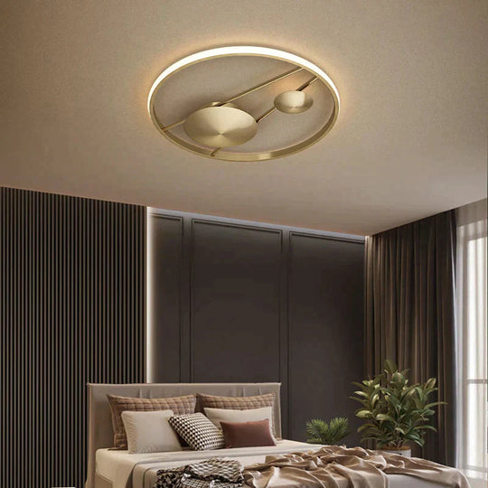 Nordic Luxury Bedroom Living Room Copper Ceiling Lamp