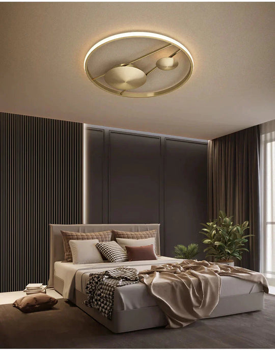 Nordic Luxury Bedroom Living Room Copper Ceiling Lamp