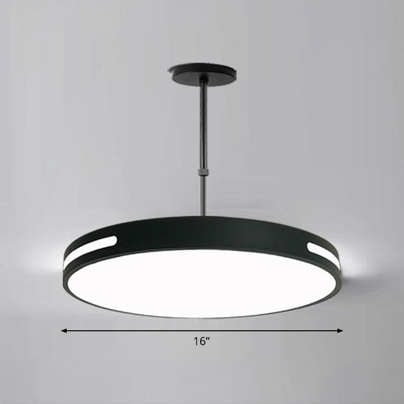 Led Circular Chandelier For Modern Meeting Rooms Black / 16 Third Gear