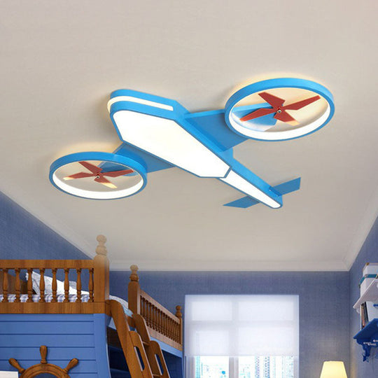 Acrylic Plane Led Flush Mount Ceiling Light - Warm Cartoon Lighting Fixture