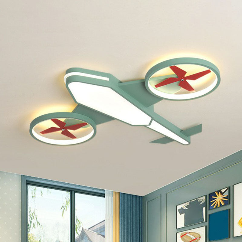 Acrylic Plane LED Flush Mount Ceiling Light - Warm Light Cartoon Lighting Fixture