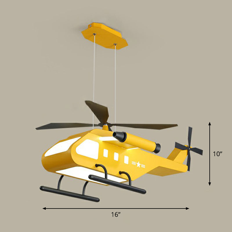 Kindergarten Cartoon Chandelier: Acrylic Led Suspension Light Fixture Yellow / Third Gear