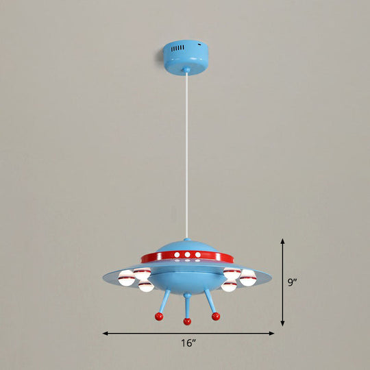 Cartoon Acrylic Led Ceiling Light: Flying Saucer Design For Childs Room