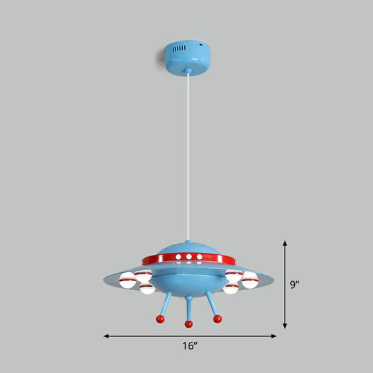 Cartoon Acrylic Led Ceiling Light: Flying Saucer Design For Childs Room