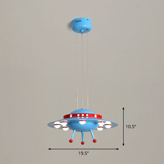 Cartoon Acrylic Led Ceiling Light: Flying Saucer Design For Childs Room