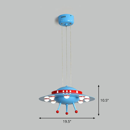 Cartoon Acrylic Led Ceiling Light: Flying Saucer Design For Childs Room