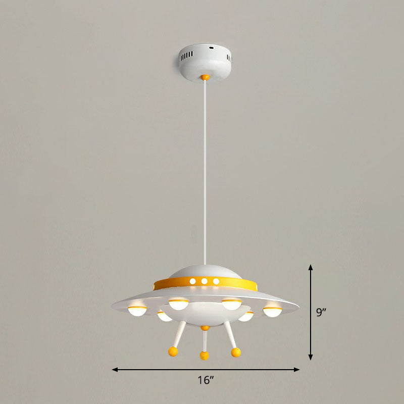 Cartoon Acrylic Led Ceiling Light: Flying Saucer Design For Childs Room