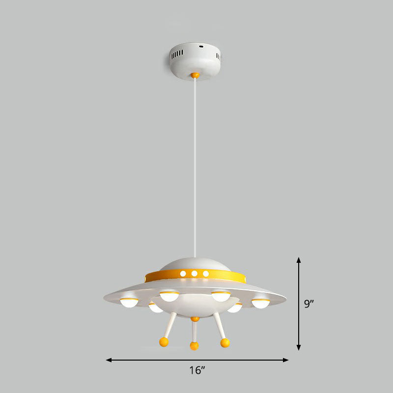 Cartoon Acrylic Led Ceiling Light: Flying Saucer Design For Childs Room