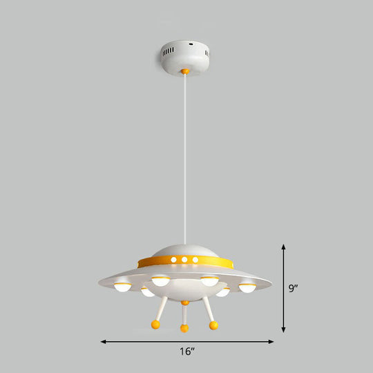 Cartoon Acrylic Led Ceiling Light: Flying Saucer Design For Childs Room