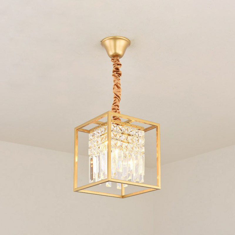 Contemporary Crystal Strands Ceiling Light Fixture - Terrace Semi Flush Mount Chandelier