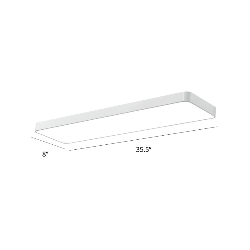 Led Office Ceiling Light - Modern Nordic Acrylic Flush Mount Fixture White / 35.5