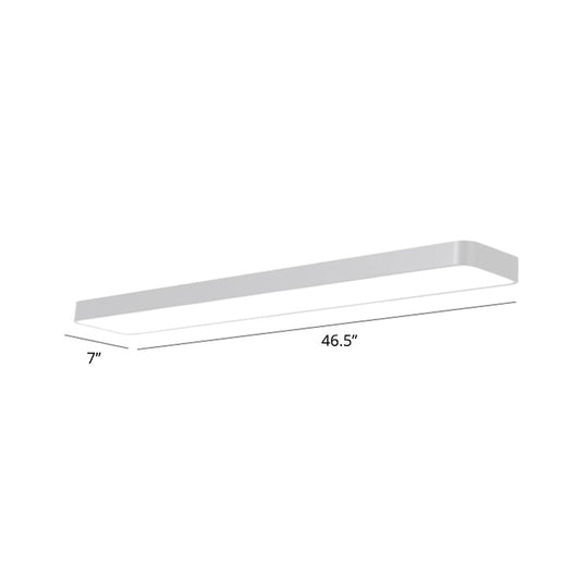 Led Office Ceiling Light - Modern Nordic Acrylic Flush Mount Fixture White / 46.5