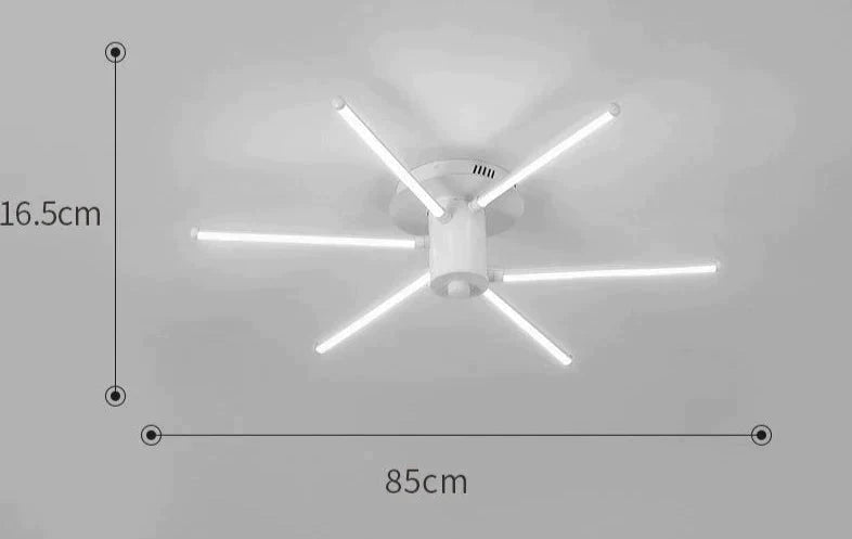 Contemporary Simple Creative Living Room Led Revolving Fireworks Ceiling White 6 White Light