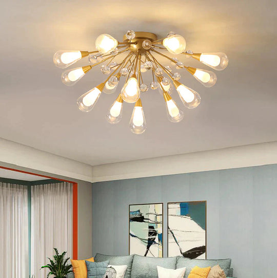 Nordic Dew Crystal Lamp Glass Ceiling Lamp