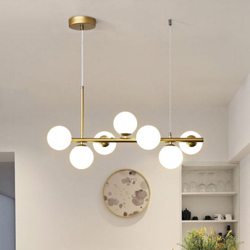 Led Island Pendant Light: Postmodern Glass Bubble Lamp For Dining Room