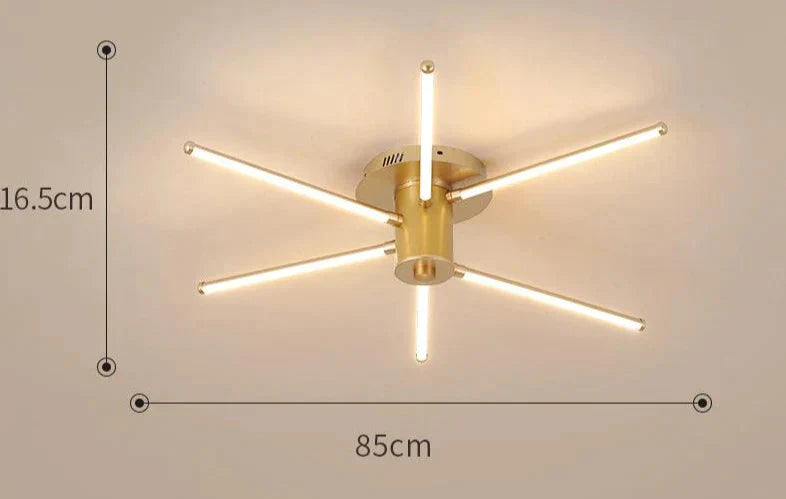 Contemporary Simple Creative Living Room LED Revolving Fireworks Ceiling