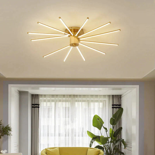 Contemporary Simple Creative Living Room LED Revolving Fireworks Ceiling