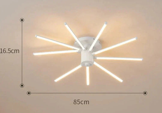 Contemporary Simple Creative Living Room Led Revolving Fireworks Ceiling White 9 Warm Light