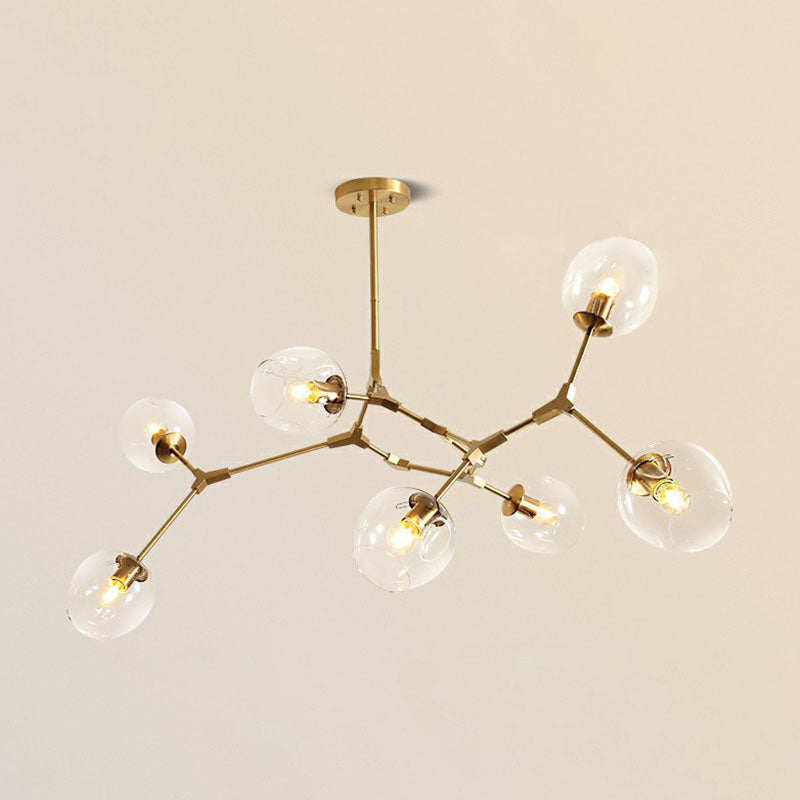 Modern Dna Glass Ceiling Light With Gold Finish For Living Room 7 /