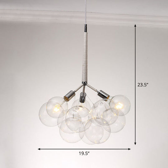 Minimalist Glass Bubble Chandelier - Stylish Suspension Light for Living Room