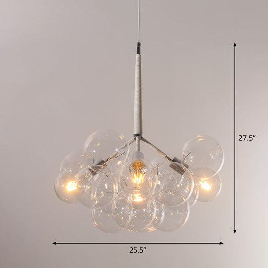 Minimalist Glass Bubble Chandelier - Stylish Suspension Light for Living Room