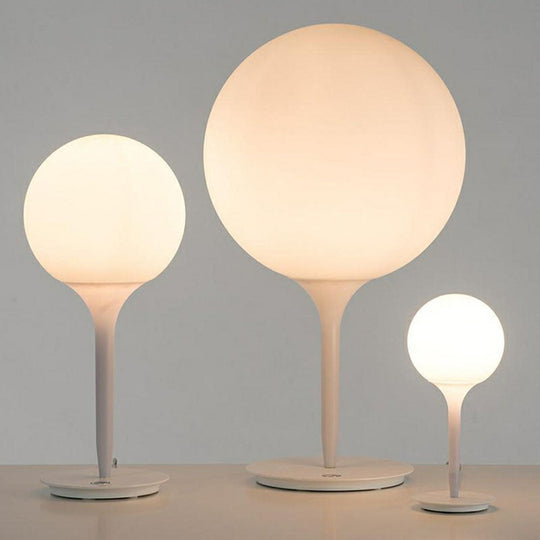 Nordic Frosted Glass Balloon Night Lamp - Single Study Table Light In White