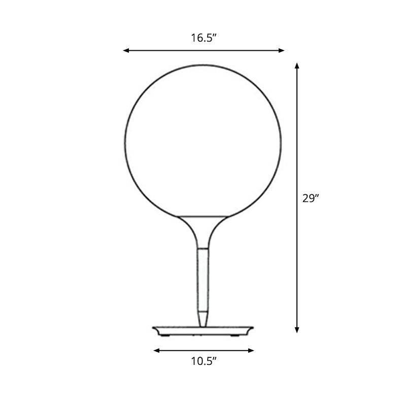 Nordic Frosted Glass Balloon Night Lamp - Single Study Table Light In White / 16.5