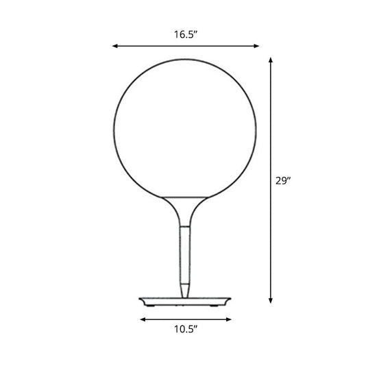 Nordic Frosted Glass Balloon Night Lamp - Single Study Table Light In White / 16.5