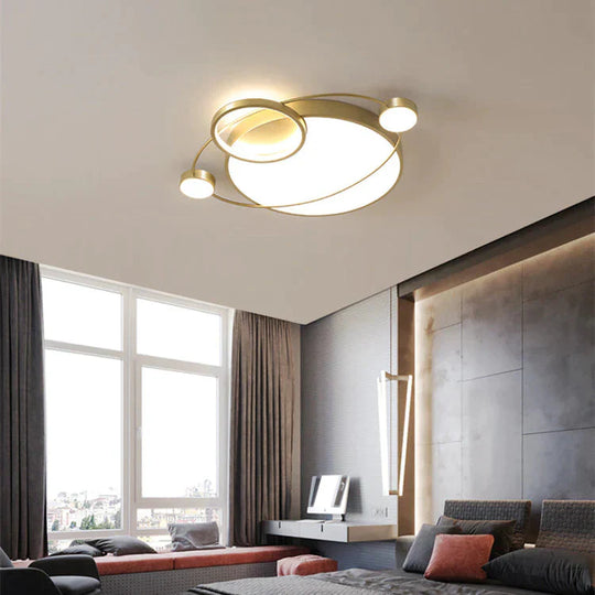 Nordic Bedroom Room Lamp Planet Ceiling Lamp