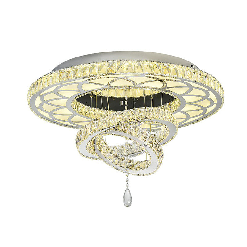 Minimalist Halo Ring Crystal Ceiling Mounted Light for Dining Room