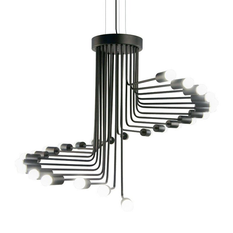 Iron Spiral Desk Pendant Light - Loft Style Ceiling Chandelier Fixture