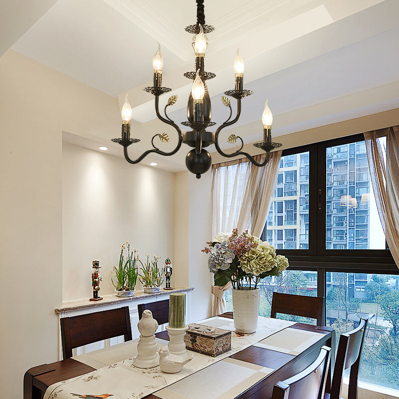 Rustic Black/Gold Metal Pendant Chandelier - 5/12/16 Lights Elegant Dining Room Ceiling Fixture