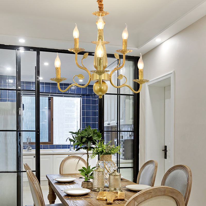 Rustic Black/Gold Metal Pendant Chandelier - 5/12/16 Lights Elegant Dining Room Ceiling Fixture