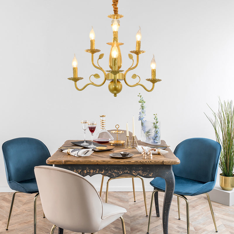 Rustic Black/Gold Metal Pendant Chandelier - 5/12/16 Lights Elegant Dining Room Ceiling Fixture