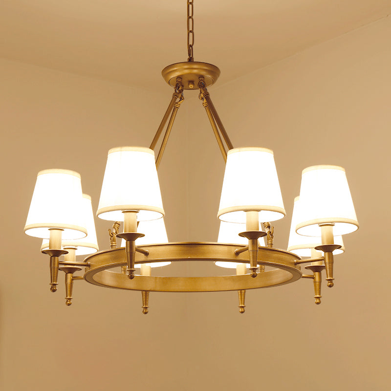 Minimalist Empire Shade Chandelier Light - 8 Heads Ceiling Lighting For Living Room