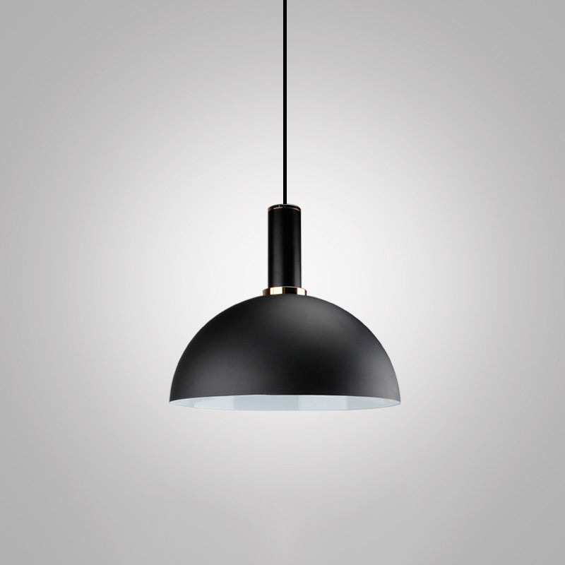 Modern Metal Black Pendant Light with Geometric Shade - Single Bulb Industrial Hanging Fixture