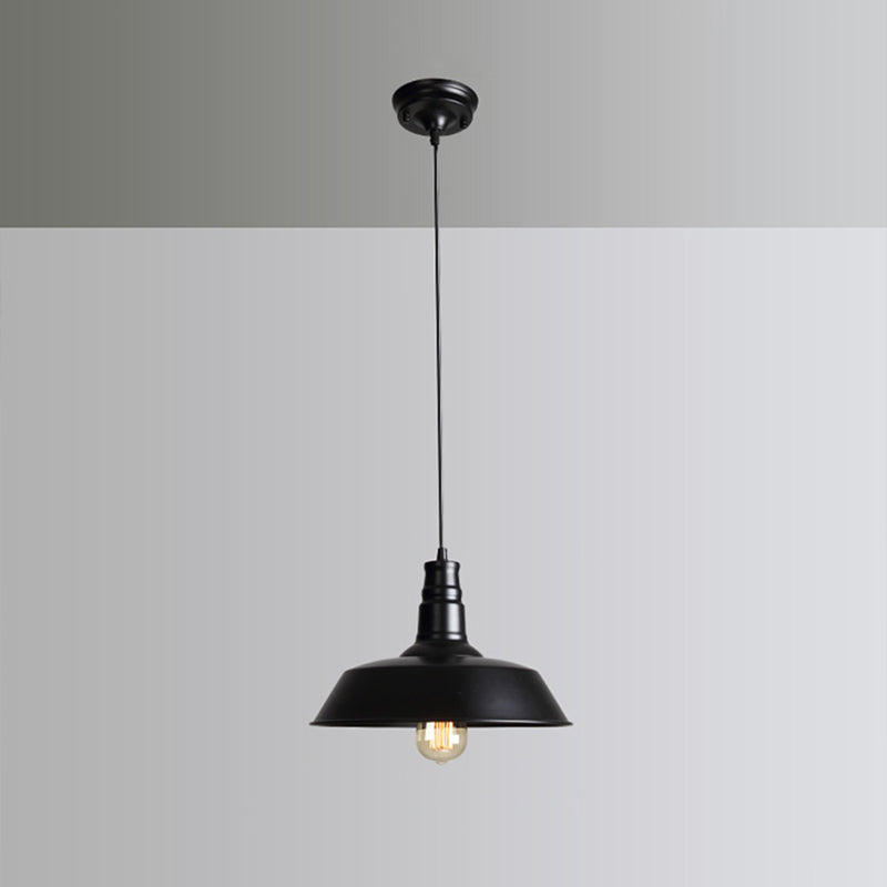 Iron Industrial Pendant Light for Barn Restaurant with 1-Light Fixture